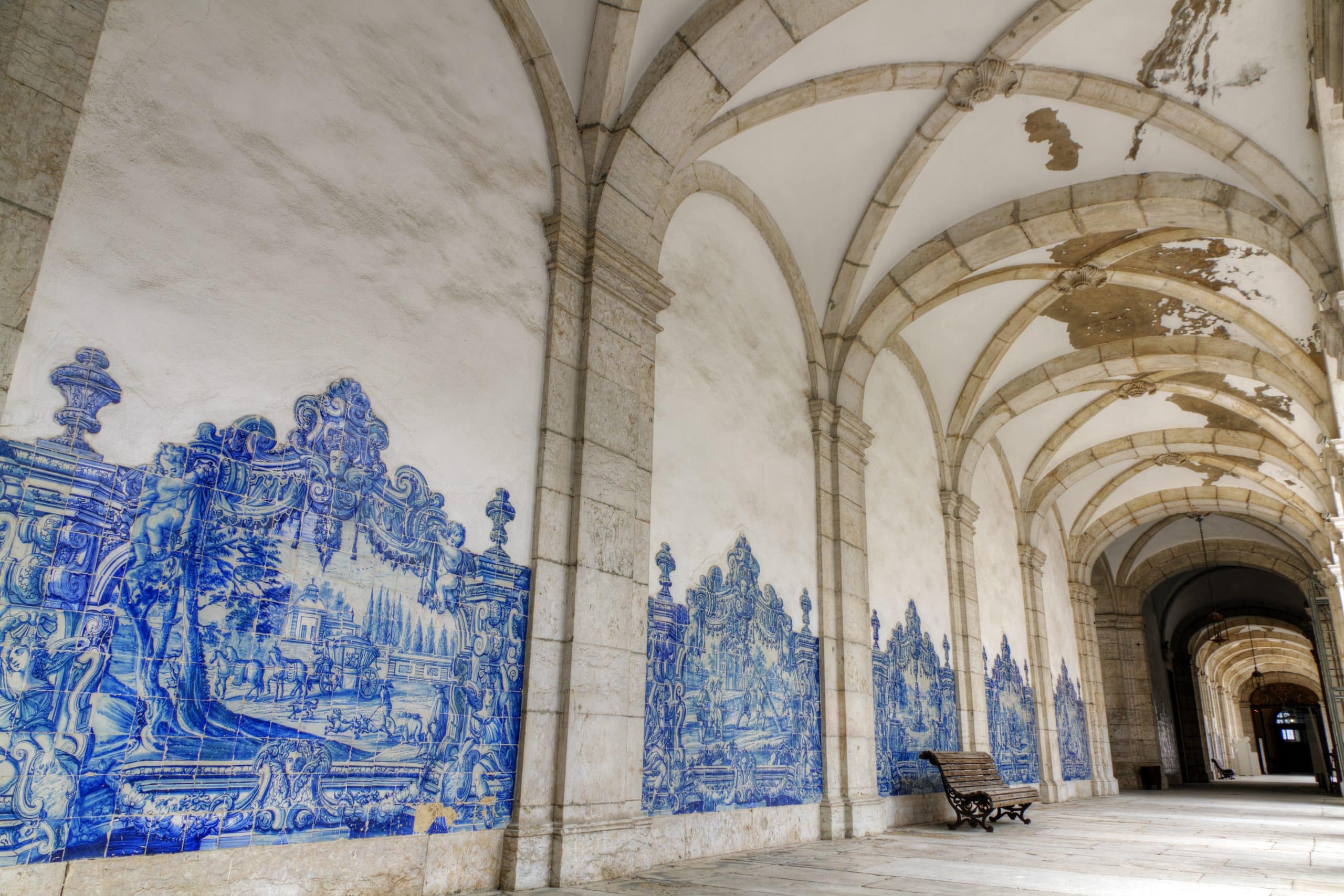 Famous,Church,And,Cloister,Sao,Vicente,De,Fora,Lisbon,,Aisle