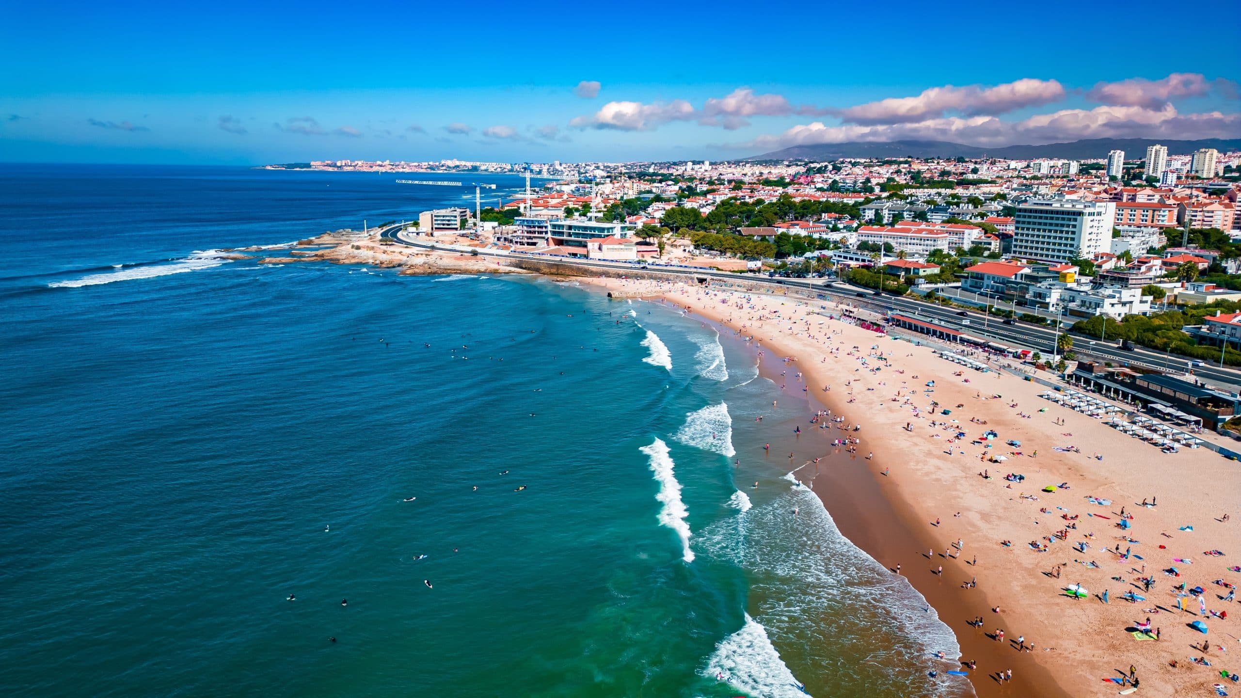 Carcavelos,Beach,Portugal,Lisbon,European,Summer,Cascais,Surf,Waves,Sea