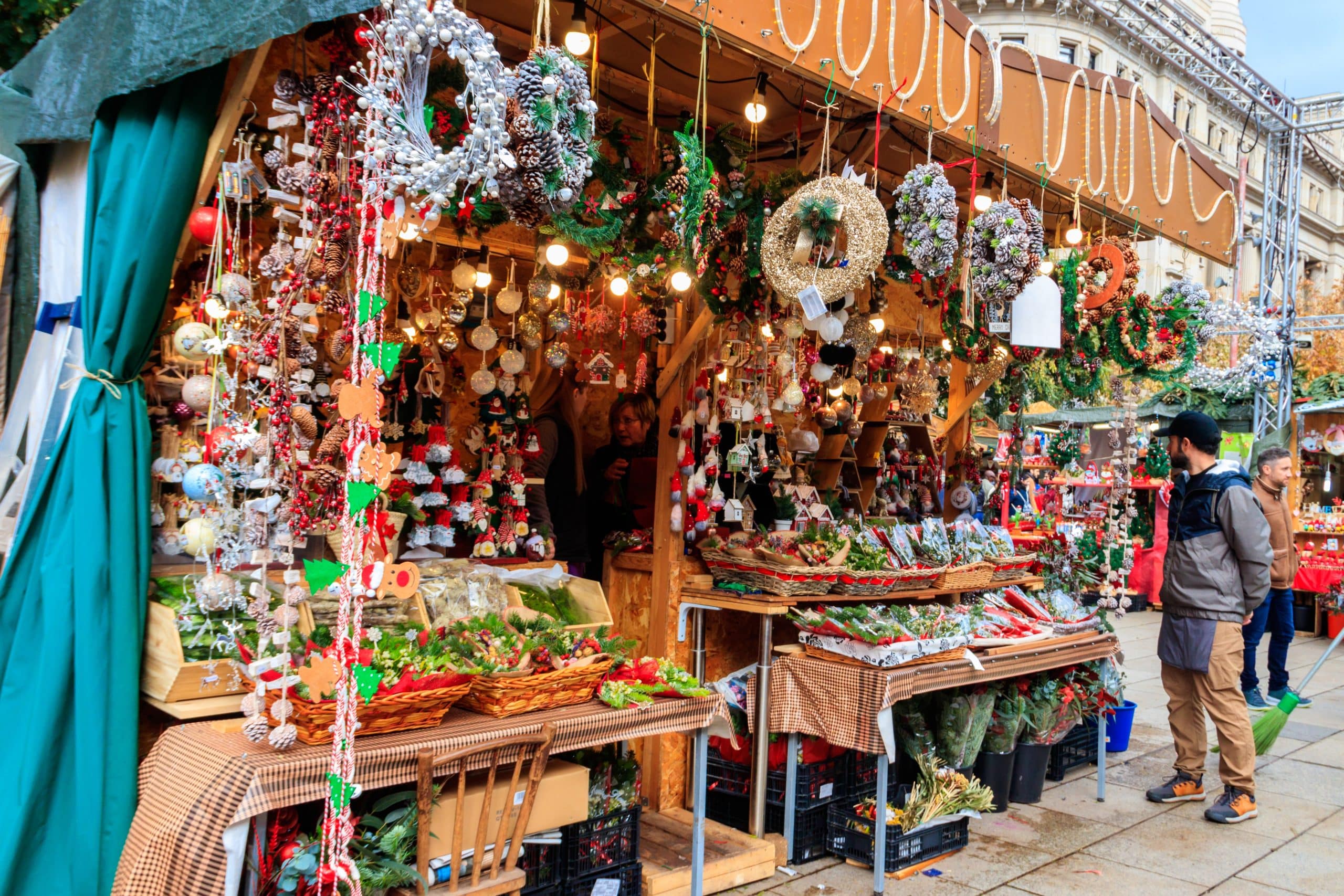 Barcelona,,Spain,-,December,17,,2022:,Santa,Llucia,Christmas,Market