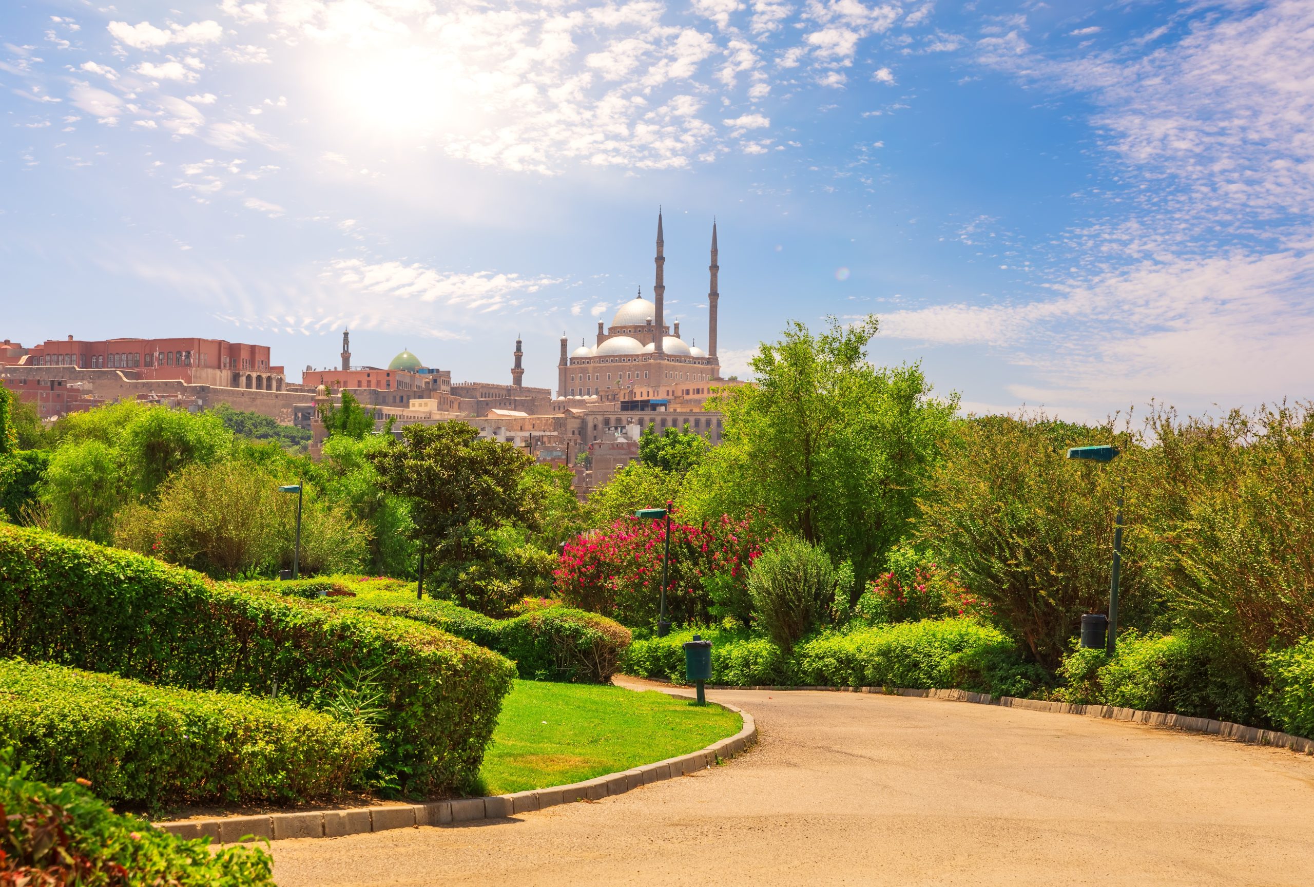 Al-azhar,Park,By,The,Great,Mosque,Of,Muhammad,Ali,Pasha