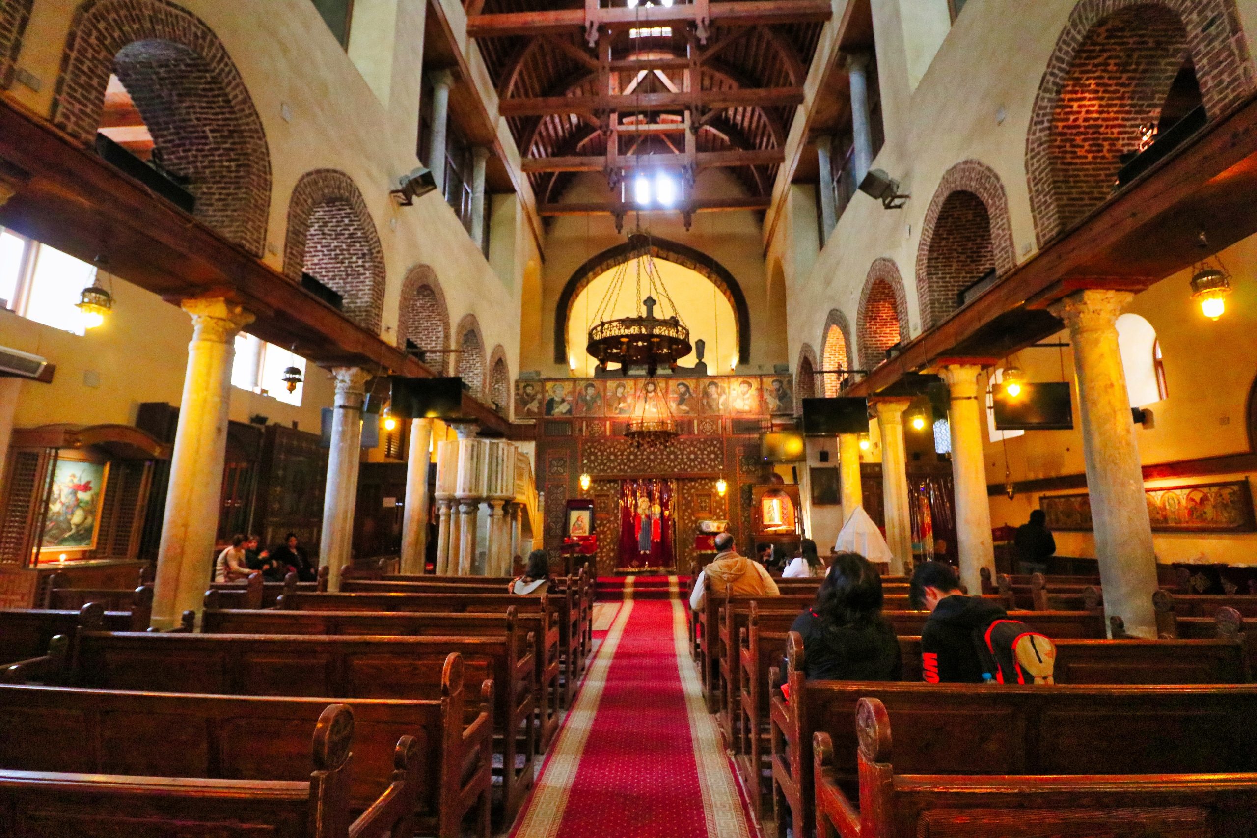 Cairo,egypt,december,28,2019-main,Hall,Of,The,Cavern,Or,Abu,Serga,Church,oldest