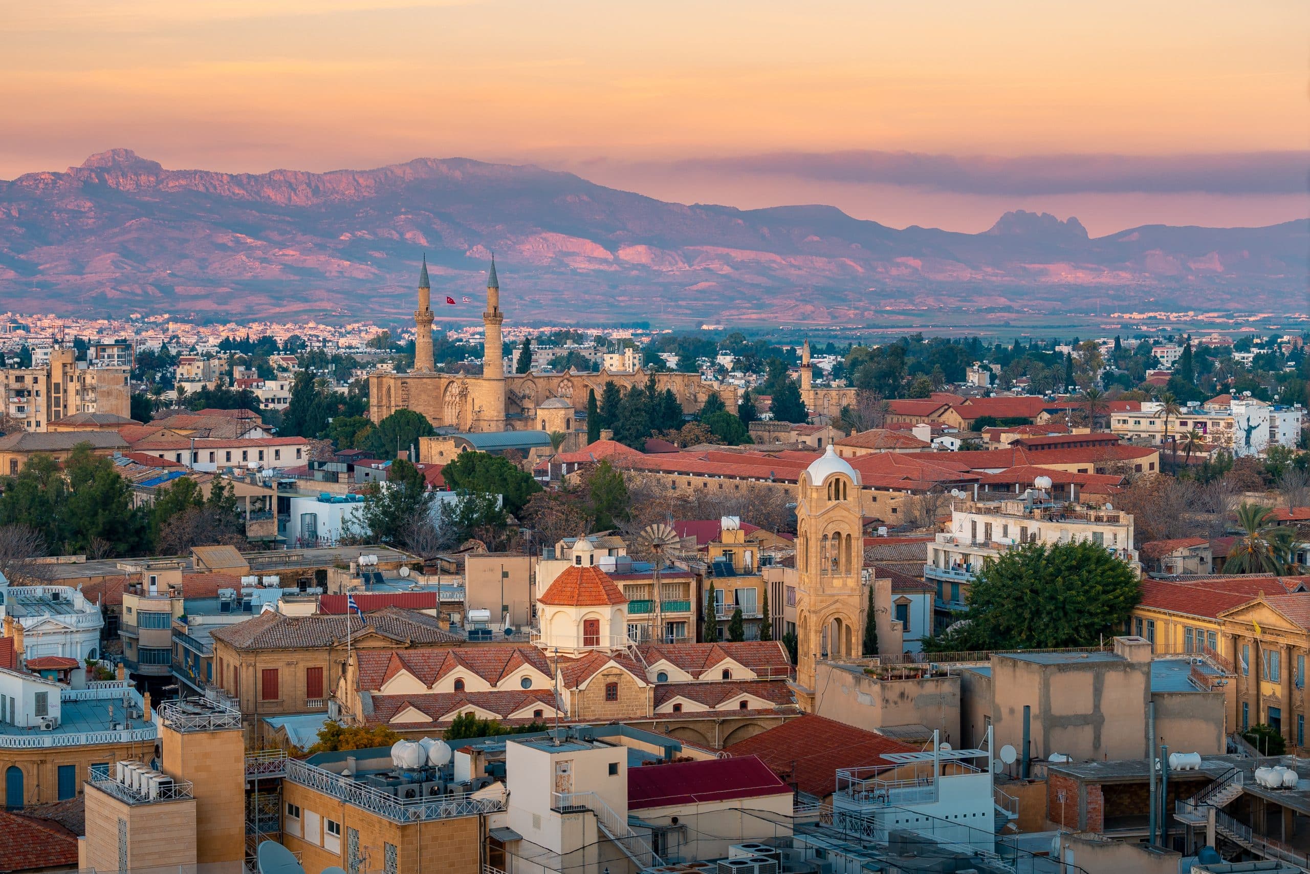 Beautiful,Aerial,View,Over,Old,Town,Of,Nicosia,,Northern,Cyprus