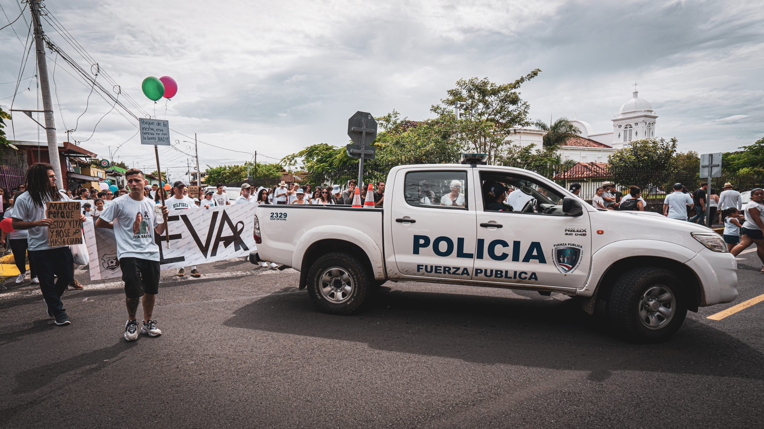 Barva,,Costa,Rica,-,11.10.2019:,Costa,Rican,Police,Supervising,And