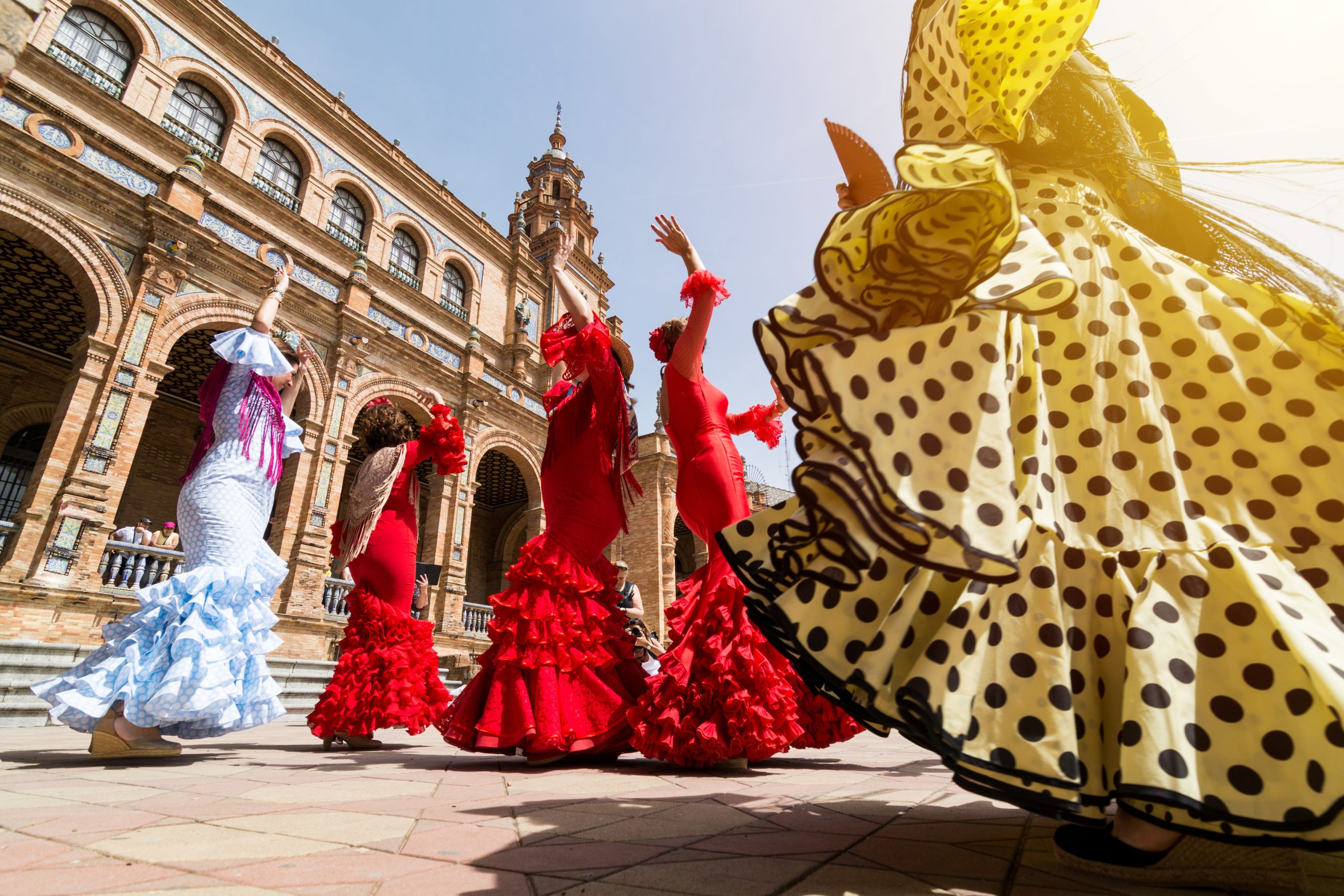 Seville,,Spain,-,May,2017:,Young,Women,Dance,Flamenco,On