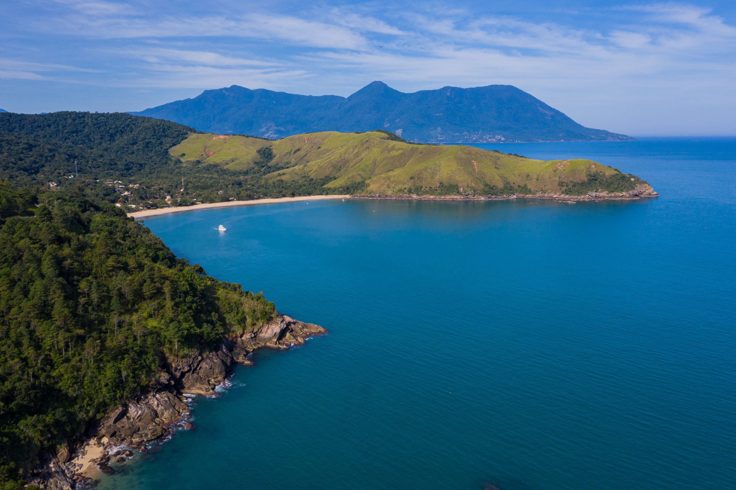 Aerial,View,Of,Juquehy,Beach,,North,Coast,Of,São,Paulo,