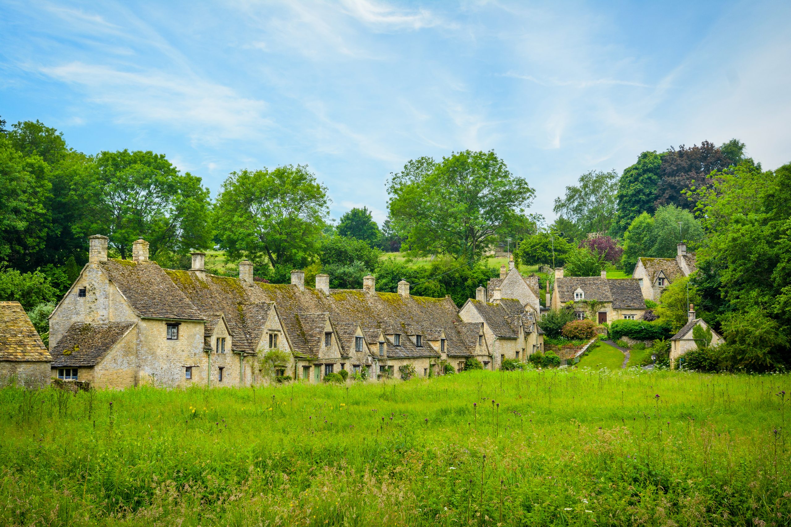 Arlington,Row,,Bibury,,Village,And,Civil,Parish,In,Gloucestershire,,England.